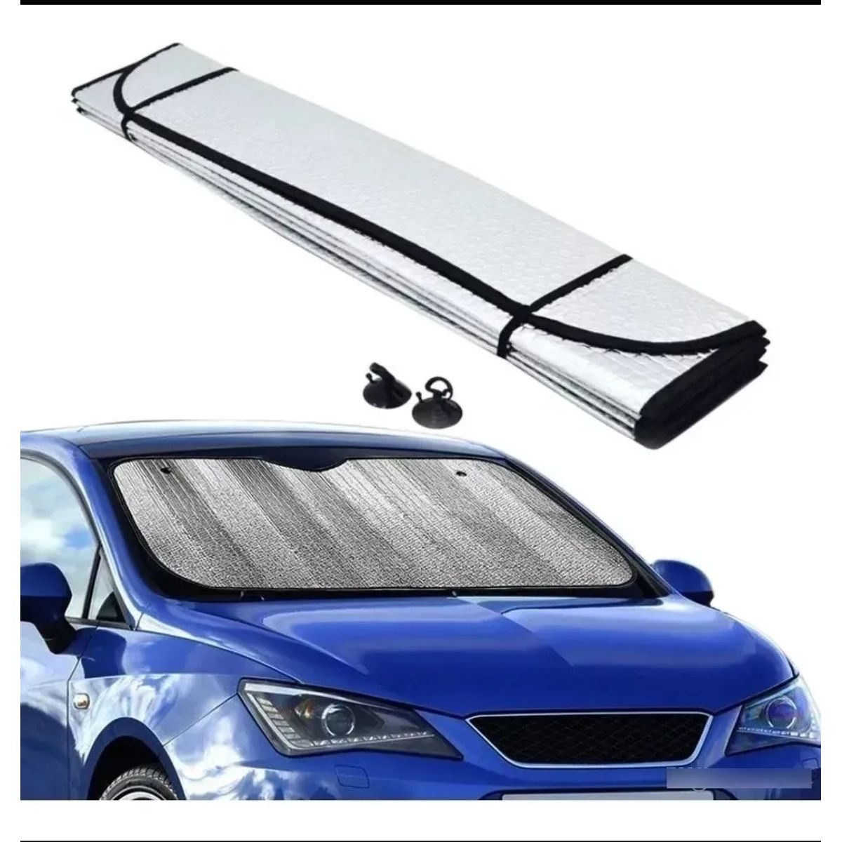 GENERICO - Parasol Retractil Parasoles Auto Tapasol Parabrisas 130x60