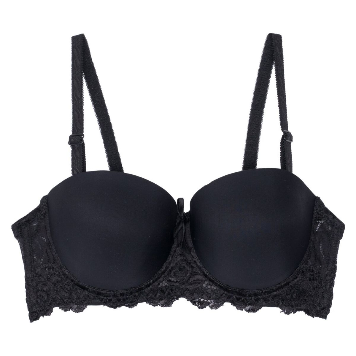 LATINA - Sostén Liso Push Up Negro