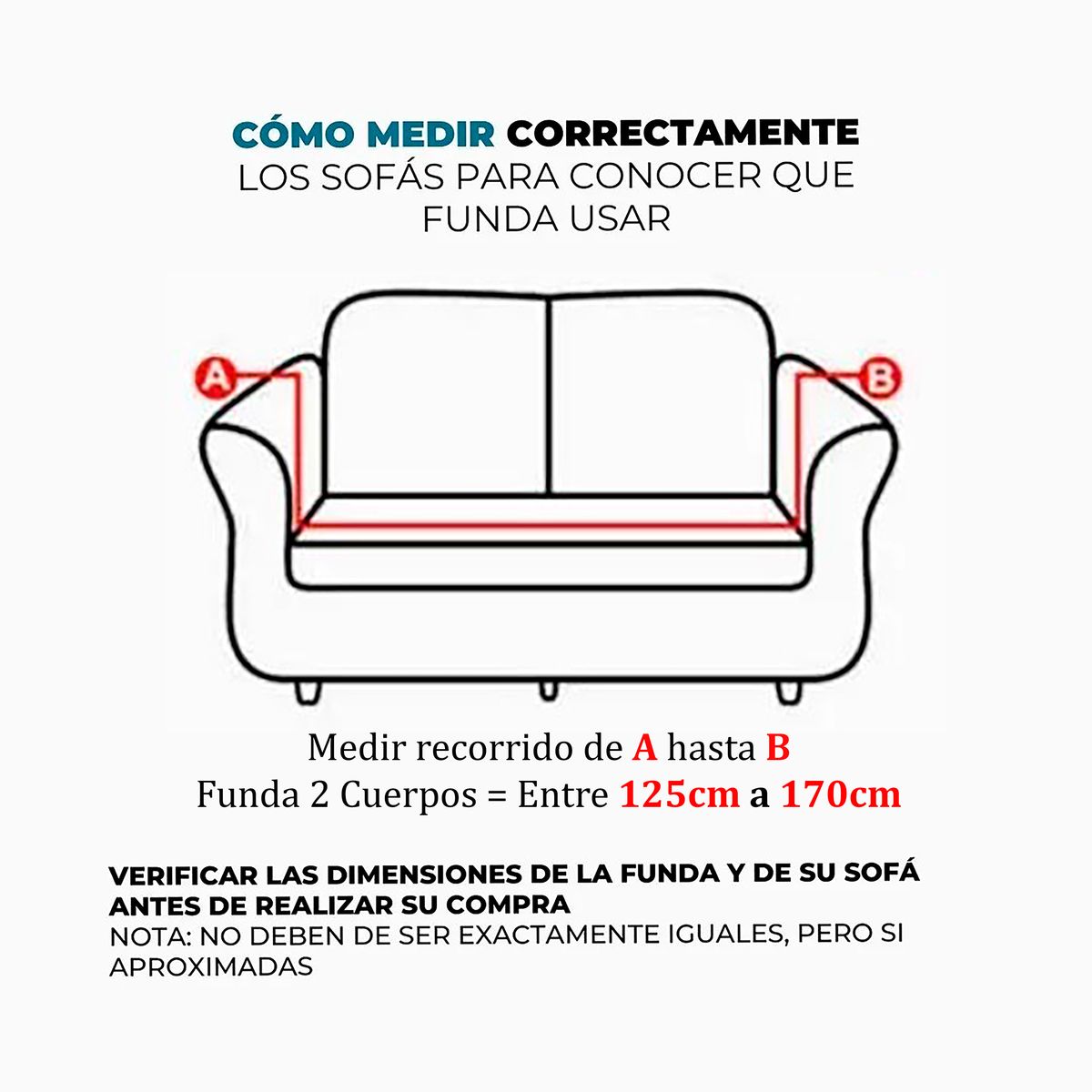 GENERICO - Funda Protectora Cuadrille Cubre Sofá 2 Cuerpos GRIS OSCURO