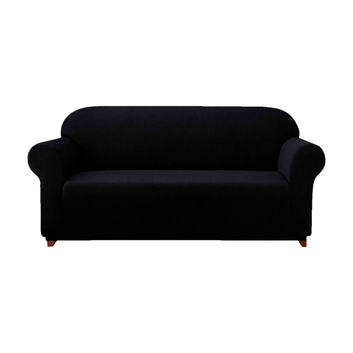 GENERICO - Funda Protectora Cuadrille Cubre Sofá 3 Cuerpos NEGRO