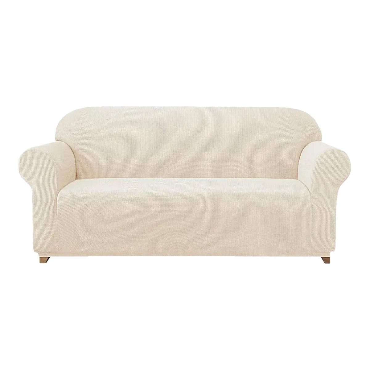 GENERICO - Funda Protectora Cuadrille Cubre Sofá 4 Cuerpos BEIGE