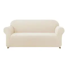 GENERICO - Funda Protectora Cuadrille Cubre Sofá 4 Cuerpos BEIGE