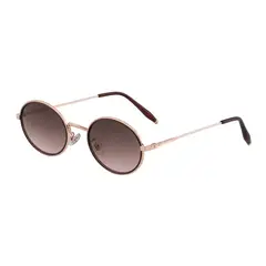 FANEL - Lentes de Sol Redondos Unisex Fanèl UV400 Marco Metálico Dorado y Lente Café Degradado