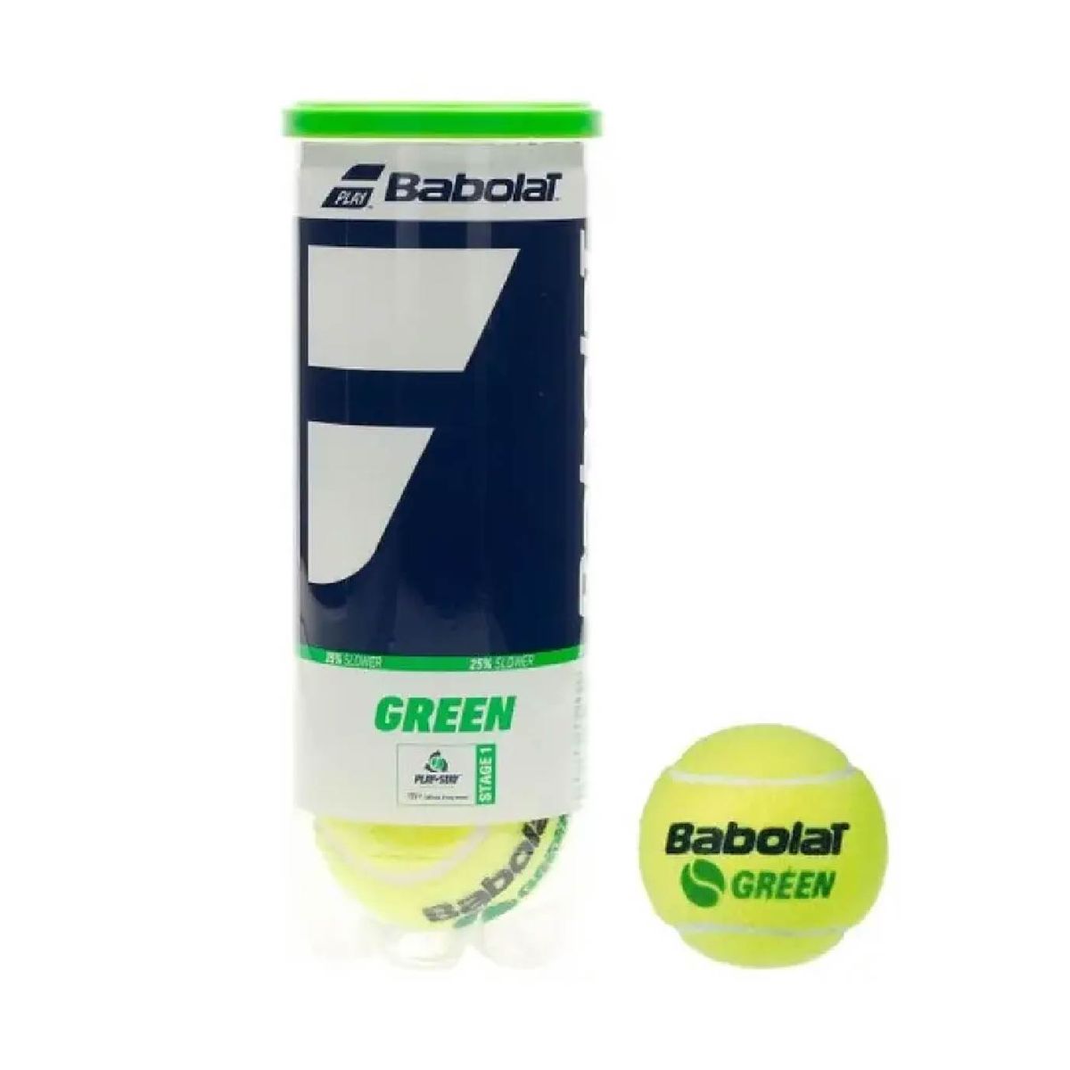 BABOLAT - TOP SALE 2 TARROS PELOTAS TENIS BABOLAT GREEN - 3 UNIDADES POR TARRO