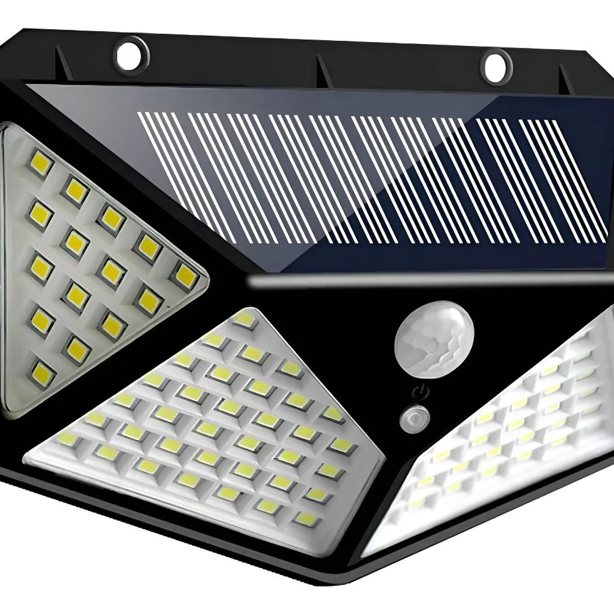 GENERICO - PACK 5 Foco Solar 100 Led Sensor Movimiento De Exterior Pared Color de la carcasa Negro