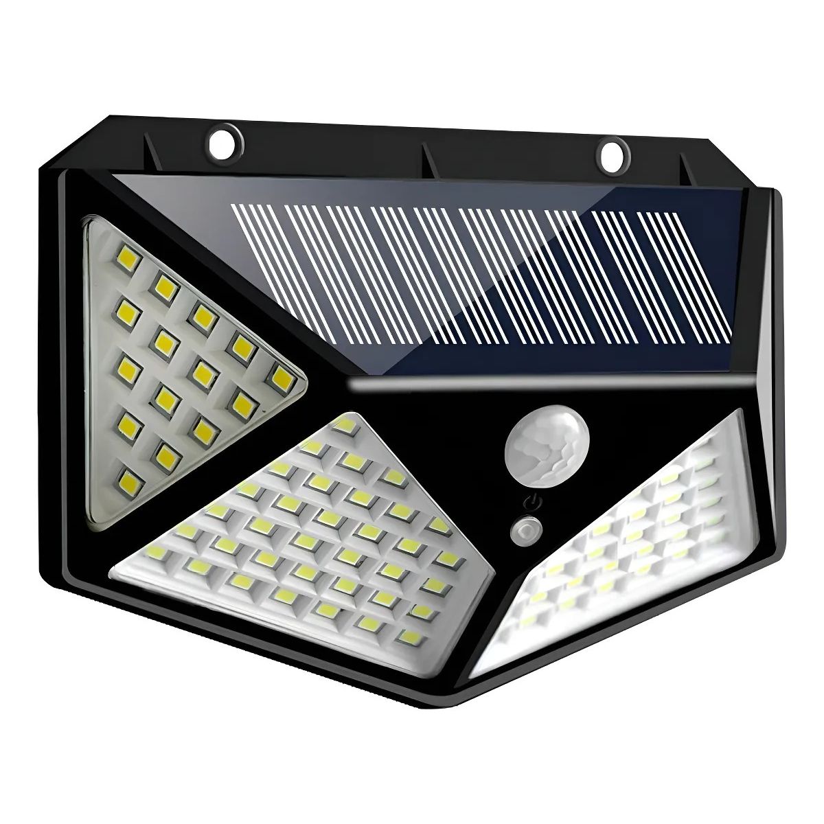 GENERICO - PACK 5 Foco Solar 100 Led Sensor Movimiento De Exterior Pared Color de la carcasa Negro