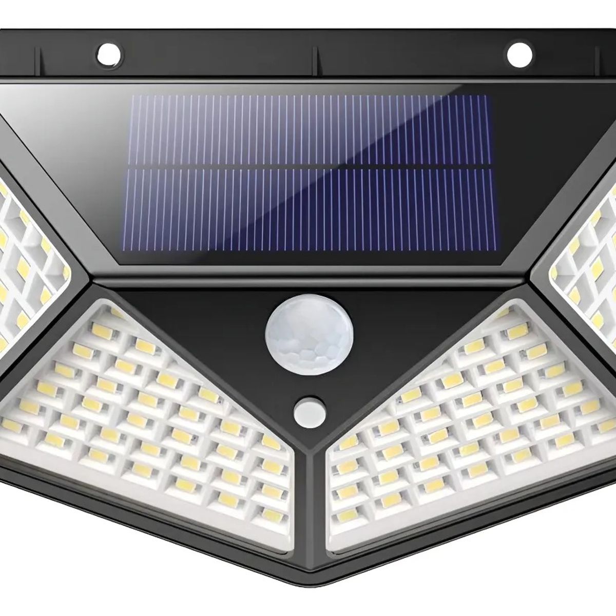 GENERICO - PACK 5 Foco Solar 100 Led Sensor Movimiento De Exterior Pared Color de la carcasa Negro