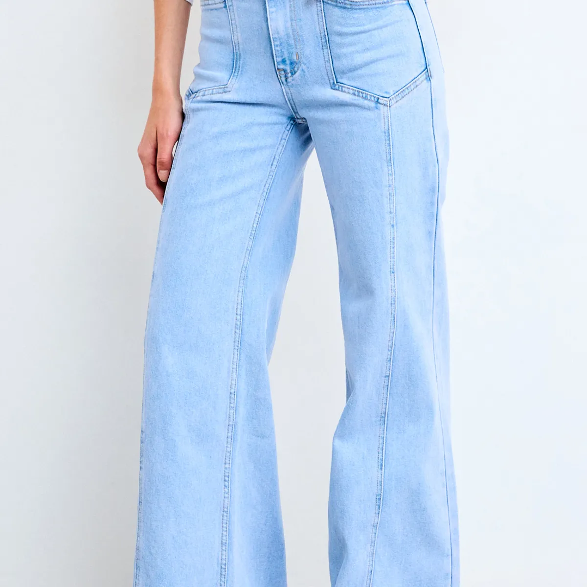 IO - Jeans Liso Mujer Celeste Io
