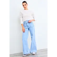 IO - Jeans Liso Mujer Celeste