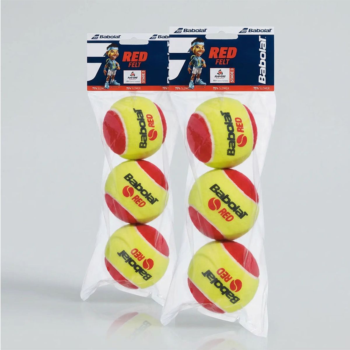 BABOLAT - TOP SALE 2 ESTUCHE PELOTAS TENIS BABOLAT RED FELT - 3 UNIDADES POR ESTUHCE
