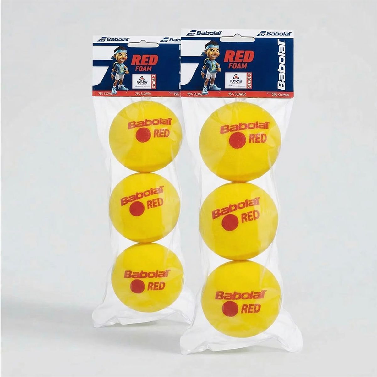 BABOLAT - TOP SALE 2 ESTUCHES PELOTAS TENIS BABOLAT RED FOAM - 3 UNIDADES POR ESTUCHE