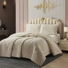 GENERICO - CUBRECAMA QUILT TUFTING 1.5 PLAZA UNICOLOR SERIE 3 MODERNO ELEGANTE DECORATIVO TFI
