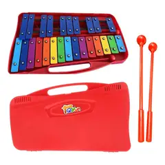 GENERICO - Etalófono 25 Notas Cromático Didáctico Marca Ubuy Color Rojo BELUG