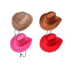 GENERICO - Sombrero de vaquero color aleatorio 12x35x39cm
