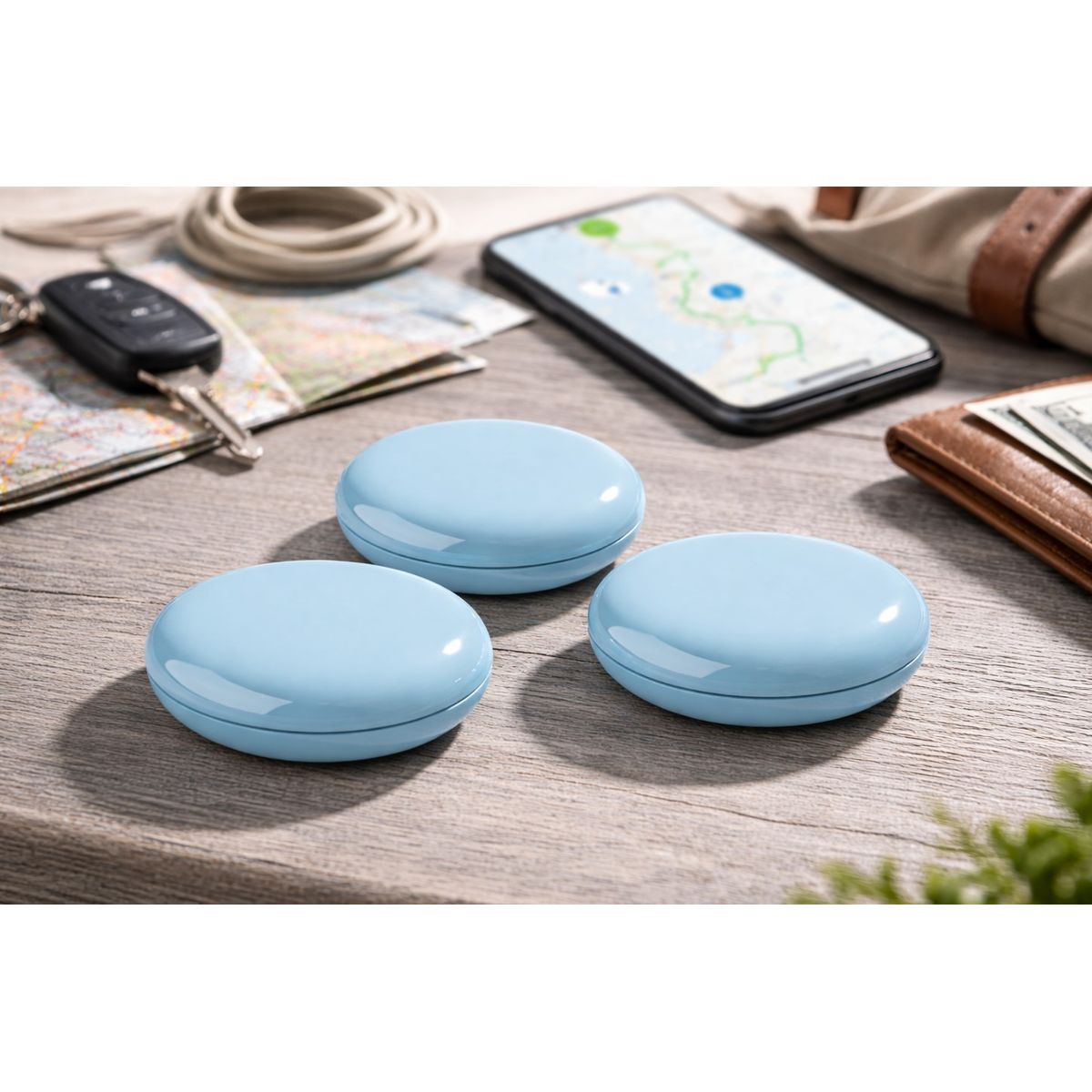 GENERICO - Pack 3 Localizadores de Rastreo Global Compatibles con Android