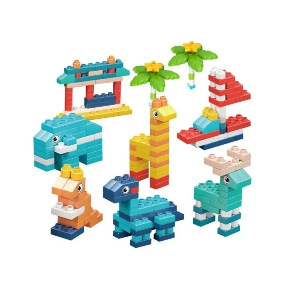 MOVI - Mesa de Juego Infantil con Silla y 102 Piezas Lego