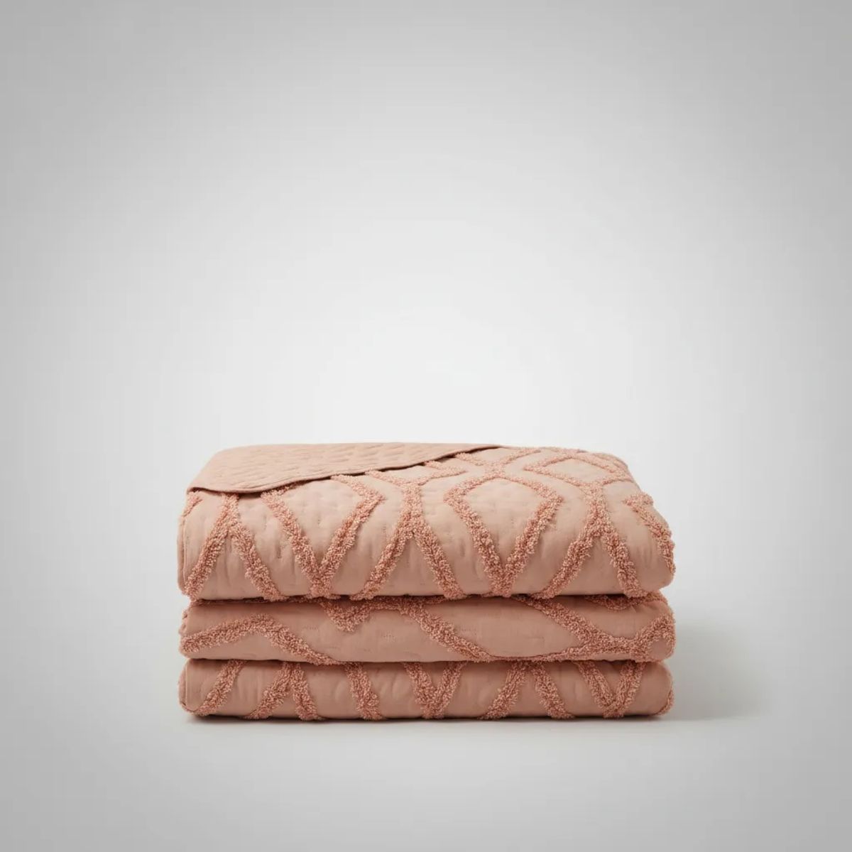 GENERICO - CUBRECAMA QUILT TUFTING 2 PLAZA UNICOLOR SERIE 2 MODERNO ELEGANTE DECORATIVO TFI