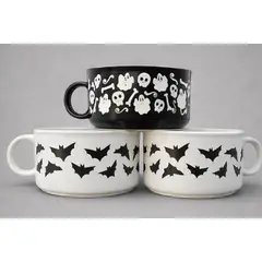 GENERICO - TRIO DE POCILLOS DISEÑO MURCIELAGOS