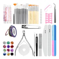 GENERICO - Juego De Herramientas De Manicura Con Pincel Y Lima De Uñas BELUG