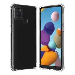 BELKRA - Pack X 3 Carcasa Para Samsung A21S Anti Golpes Transparente