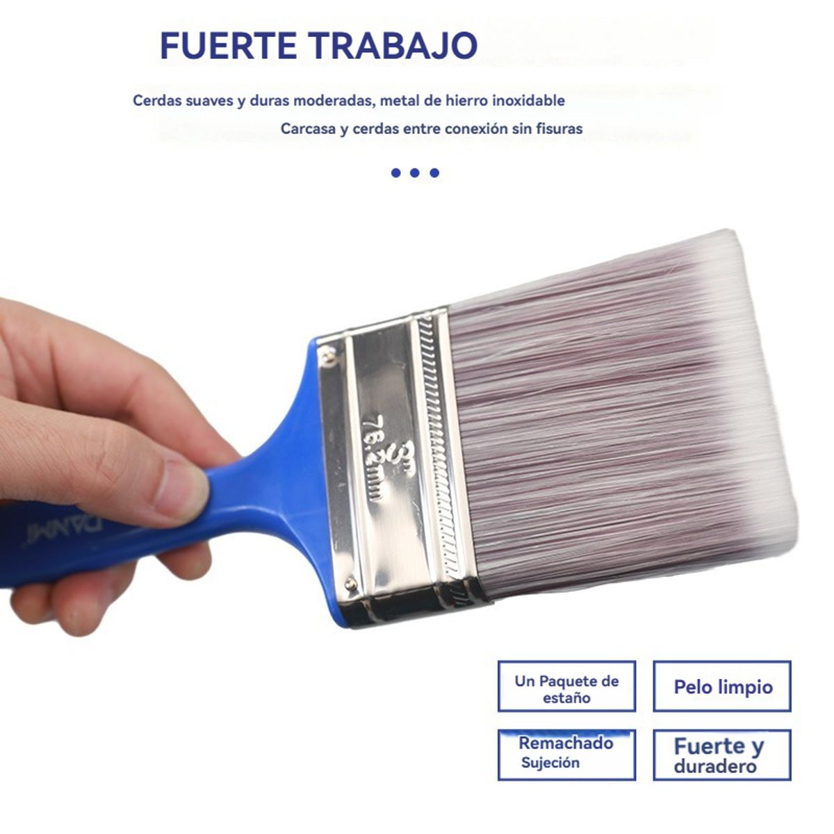 DANMI - Brocha de Pintar 4 Pulgadas Mango Plástico