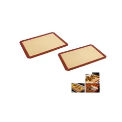 GENERICO - 2 Tapete De Silicona Lamina De Silicona Tapete Horno 30x40cm Color Beige