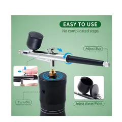 GENERICO - Aerógrafo Kit Aerografo negro con compresor de aire