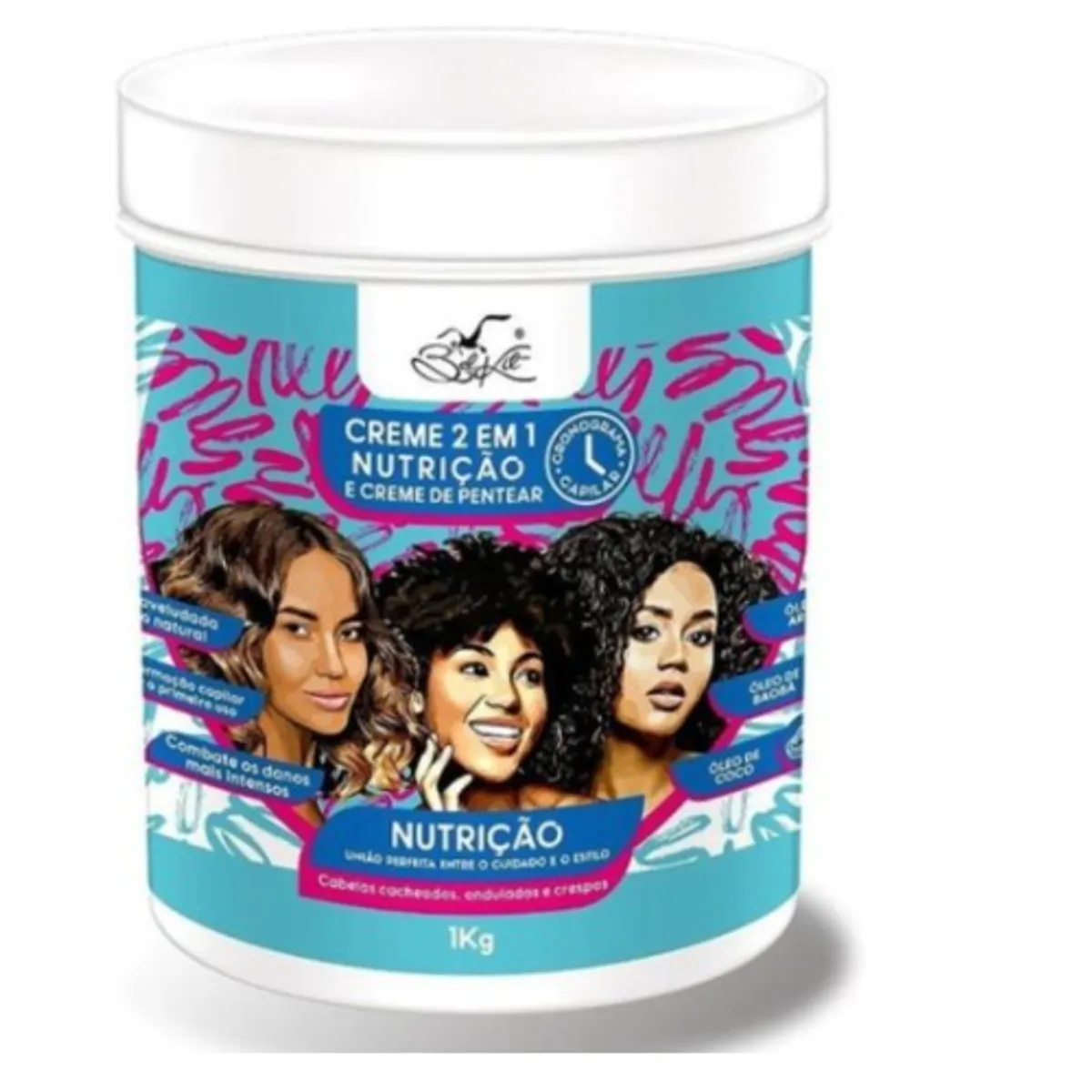 BELKIT - Crema de peinar 2 en 1 Nutrición para Rizos 1kg Belkit