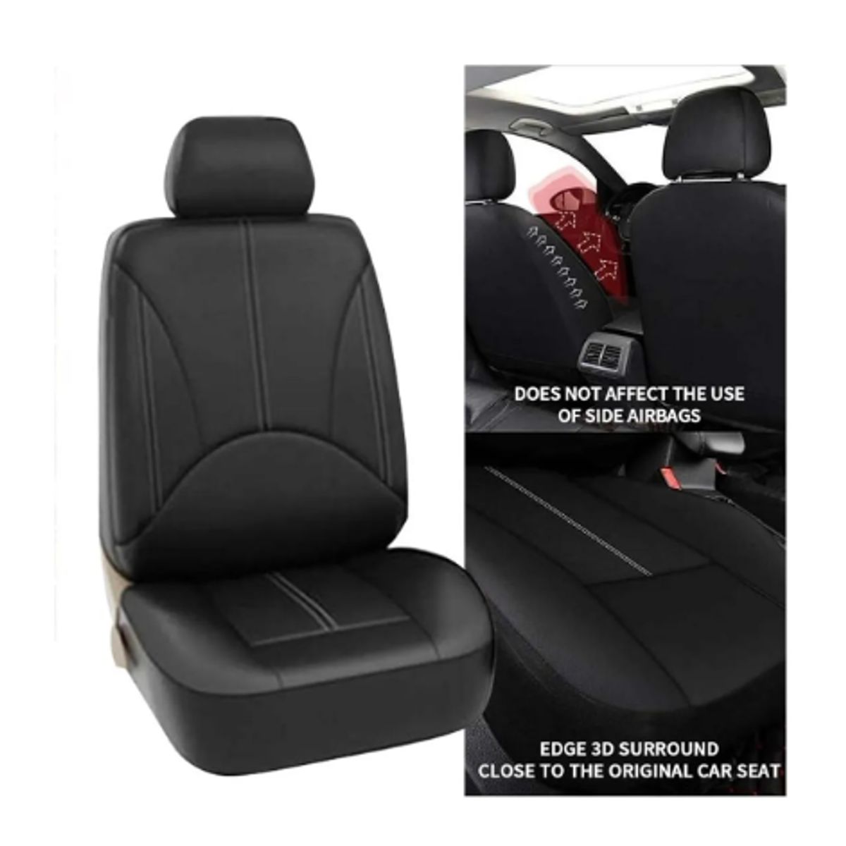 GENERICO - Juego Fundas Asiento Automovil Universal, Cubre Auto Piel