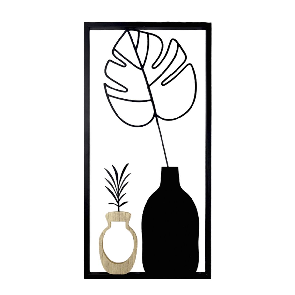 GENERICO - Cuadro Decorativo Metálico Y De Mdf, 50 X 25 Cms