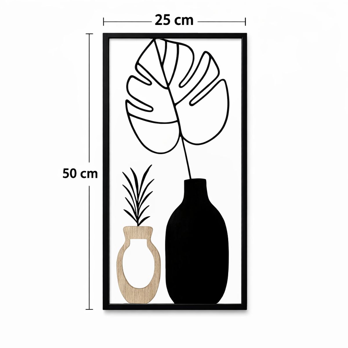 GENERICO - Cuadro Decorativo Metálico Y De Mdf, 50 X 25 Cms