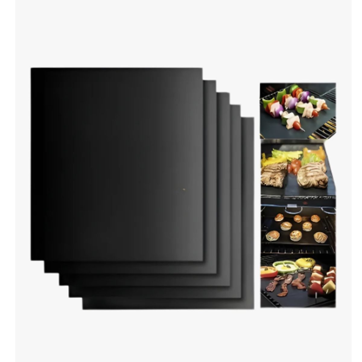 GENERICO - 5u Lámina Antiadherente Lavable Para Parrilla Horno 33x40 Cm