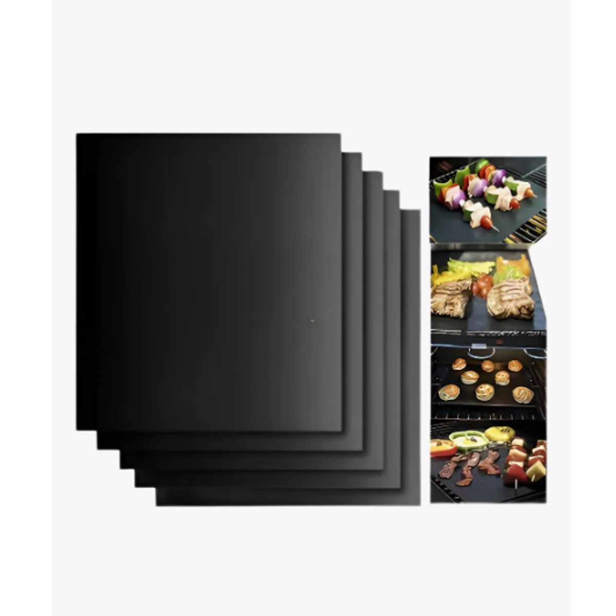 GENERICO - 5u Lámina Antiadherente Lavable Para Parrilla Horno 33x40 Cm