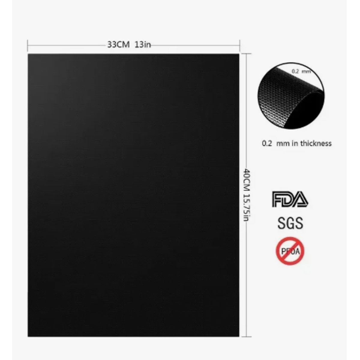 GENERICO - 5u Lámina Antiadherente Lavable Para Parrilla Horno 33x40 Cm