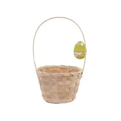GENERICO - Canasto de Pascua Grande 18x40 cm Cesta para Huevos, Dulces y Regalos, Diseño Infantil Decorativo