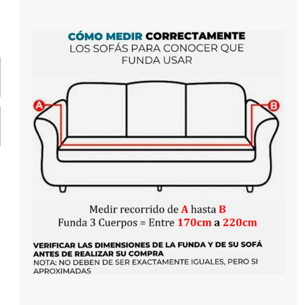 GENERICO - Funda Cubre Sofá Protectora Premium Cuadrille 3 Cuerpos Calipso