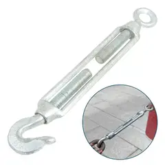 GENERICO - Tensor Ojo Gancho 14 M6 Galvanizado Para Cables, Acero, Cuerda o piola