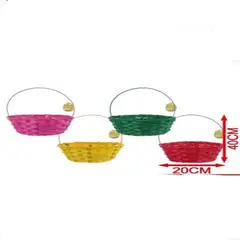 GENERICO - Canasto de Pascua 20x40 cm Color Aleatorio Cesta Grande para Huevos de Chocolate, Dulces y Regalos Infantiles