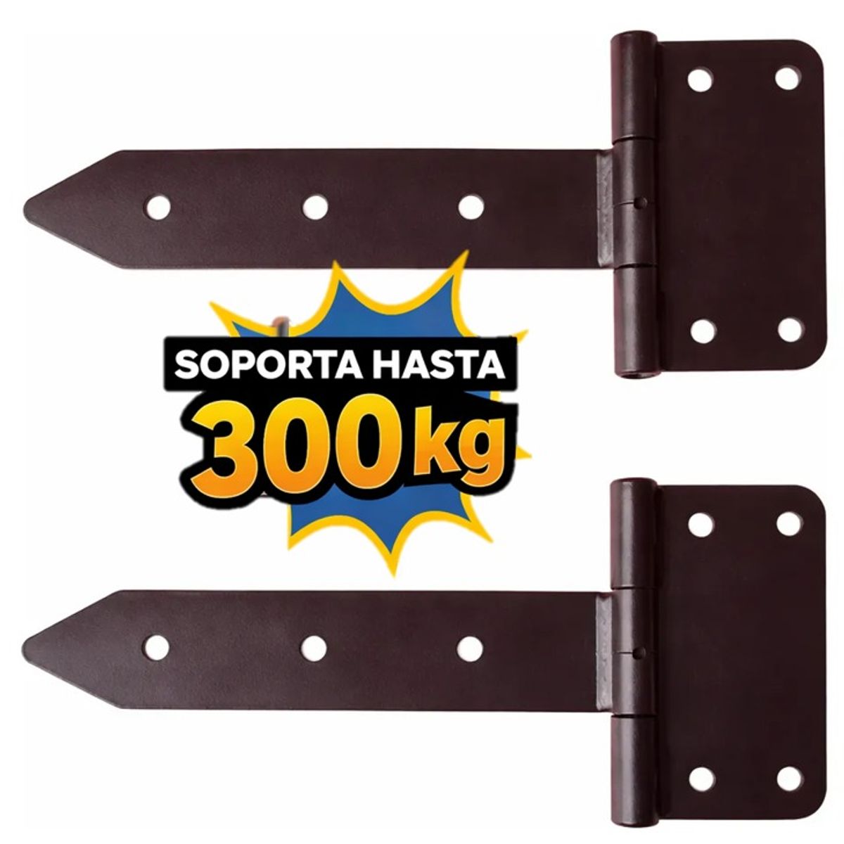 GENERICO - Bisagra Alcayata Soporte 18cm Negra Pack X2
