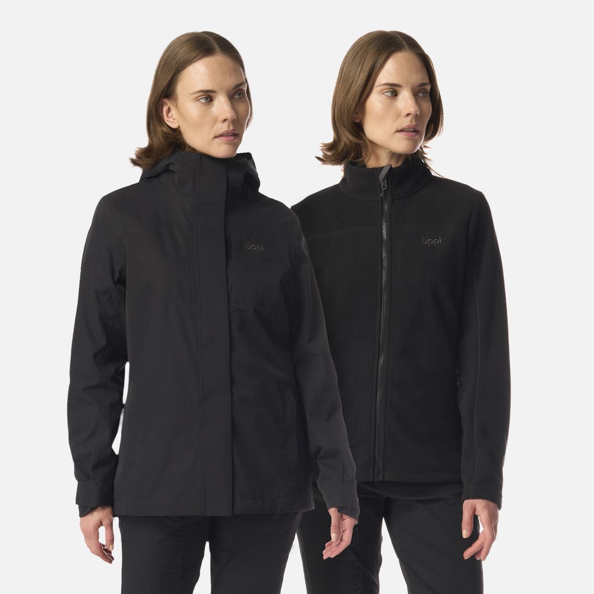 LIPPI - Chaqueta Mujer Tres Cruces Fusion-3 Hoody Jacket Negro Lippi
