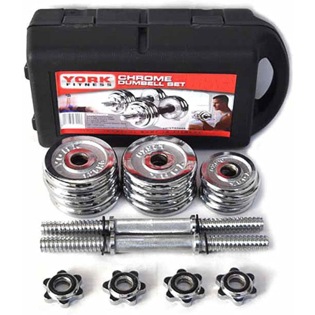 GENERICO - Juego de Pesas de 15 Kg York Fitness