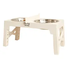 GENERICO - Comedero Elevado Con Separación, 5 Alturas, Acero, The Dogs BELUG