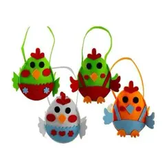 GENERICO - Canasto Pascua Para Niño 18x27 cm Diseño Surtido Cesta para Huevos de Chocolate y Dulces