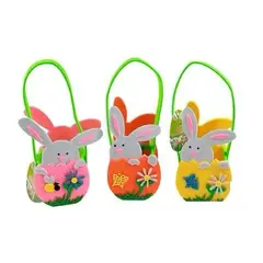 GENERICO - Canasto huevos de Pascua 14x22cm diseño aleatorio