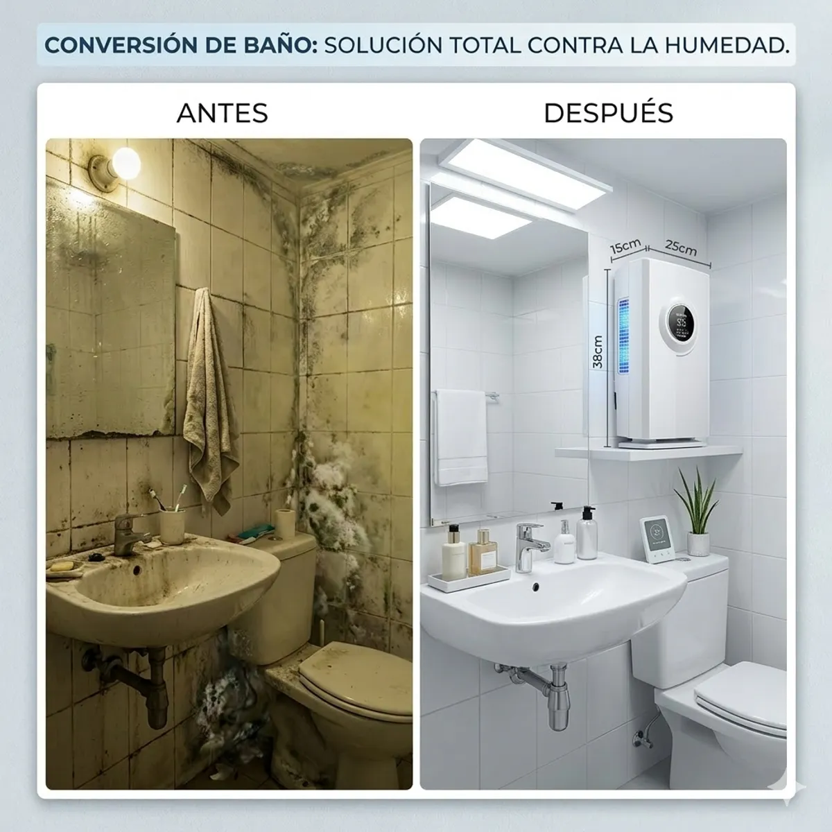 GENERICO - Deshumidificador De Aire Doméstico Silencioso 90w G1 Blanco