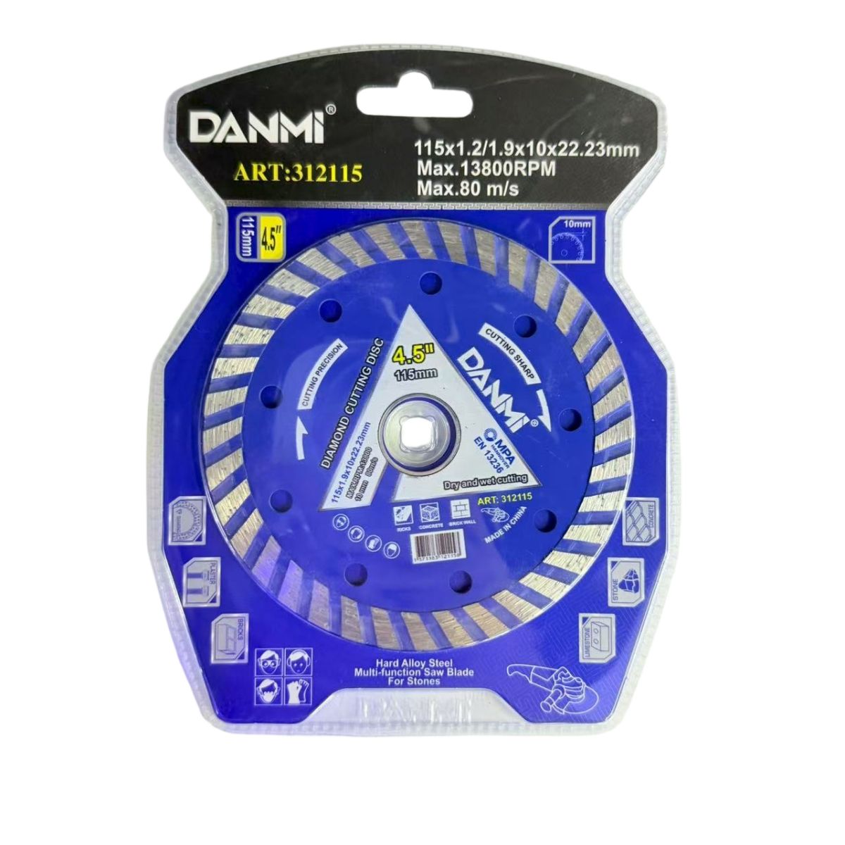 DANMI - Disco Diamantado Porcelanato Turbo Fino 115mm Danmi
