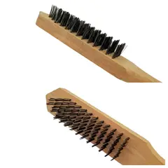 DANMI - Cepillo Escobilla Con Mango Madera Alambre 265mm