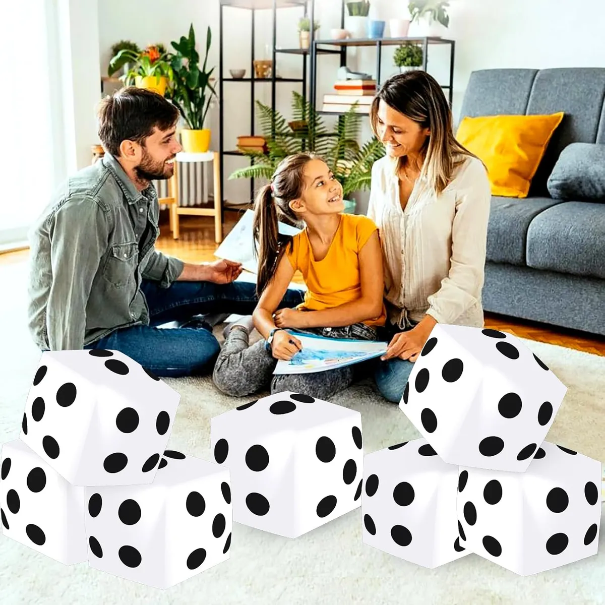 KUANGYE - Dado Inflable Gigante Para Juegos Y Fiestas Blanco