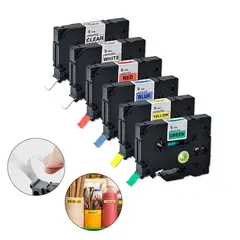 GENERICO - Cinta Rotuladora General Durable Alternativa 8mx1.2cm 6pcs