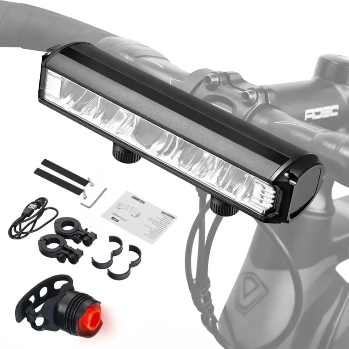 VIDA BUENAS - Luz Bicicleta Set Delantera Trasera Usb Impermeable
